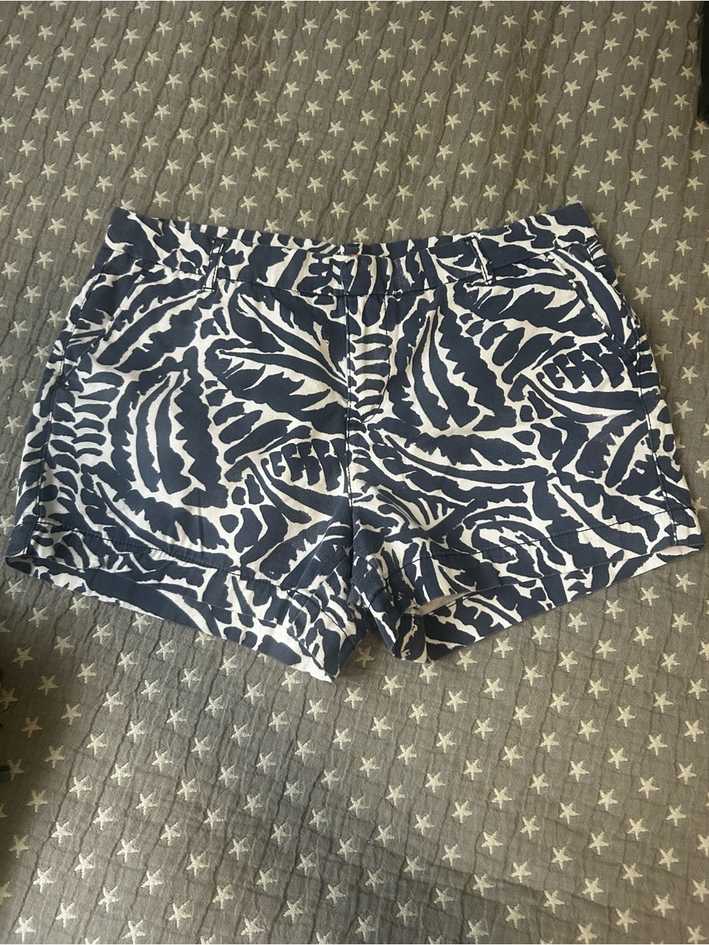 Joe Fresh Navy and White Printed Bermuda Shorts